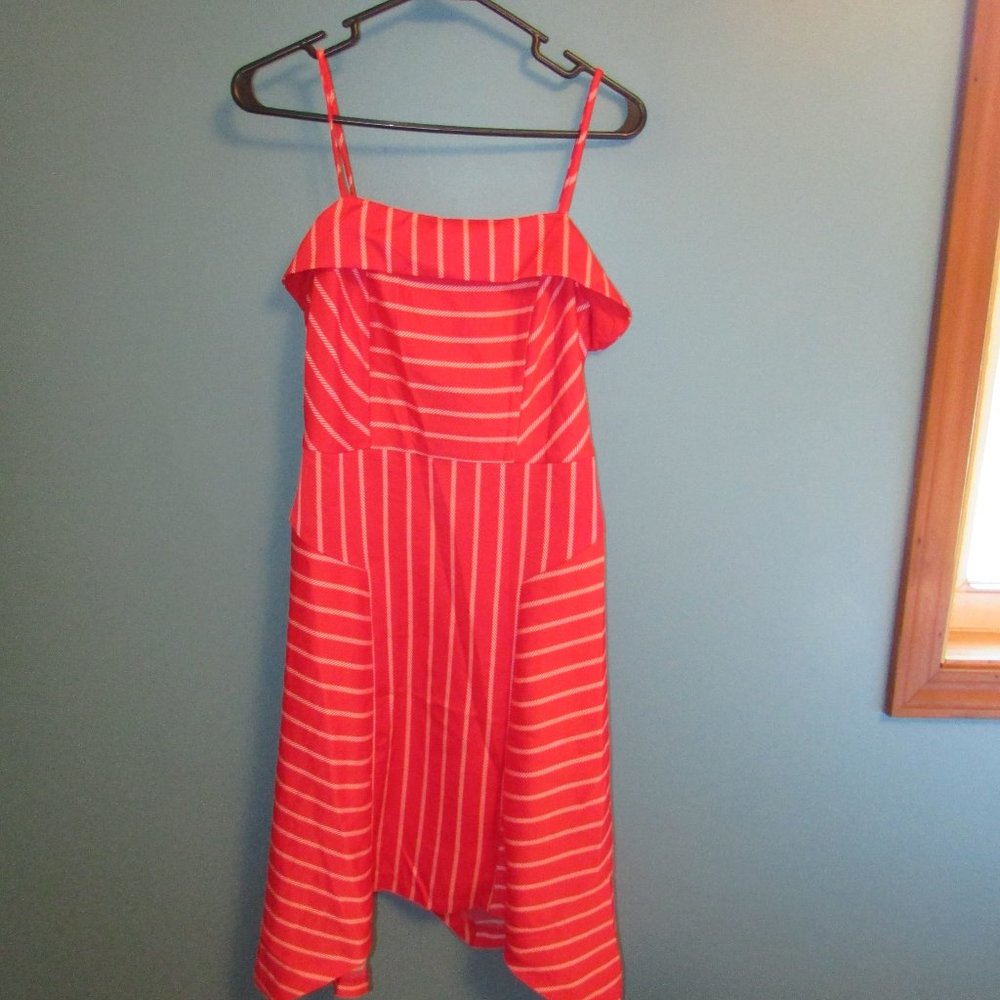 *5 for $25 Bundle Option Banana Republic red stripe Spaghetti strap summer dress - Picture 3 of 8